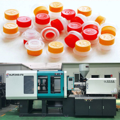 Máquina de moldagem por injecção de tampa de garrafa colorida de plástico com alta qualidade e produção